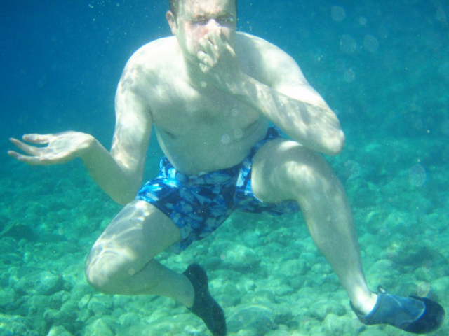 Underwater at Kulube Hotel's beach