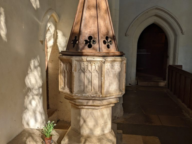 Inside the church