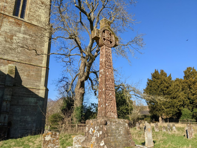 Outside the church